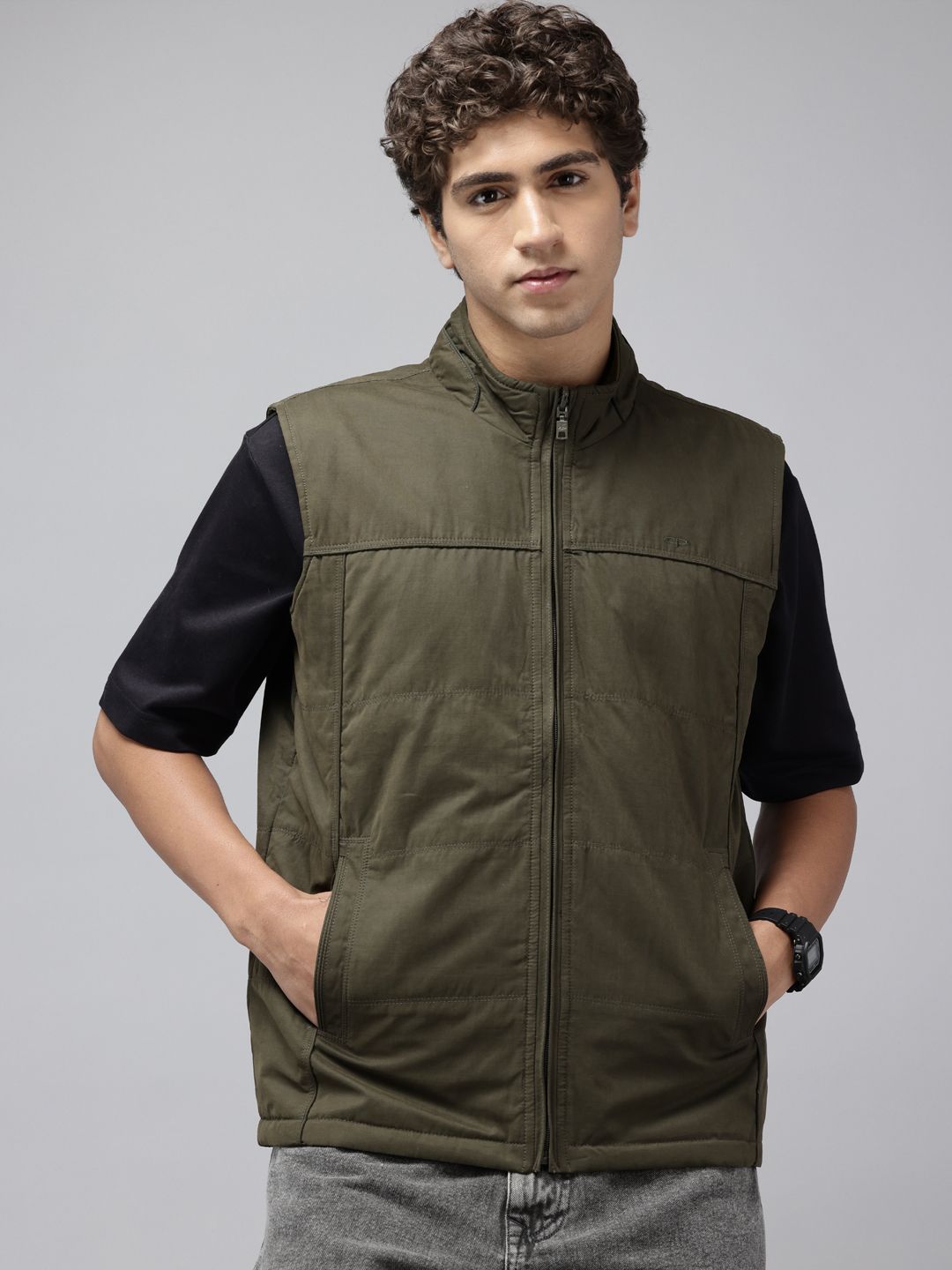 ColorPlus Mock Collar Reversible Padded Jacket-picture-25