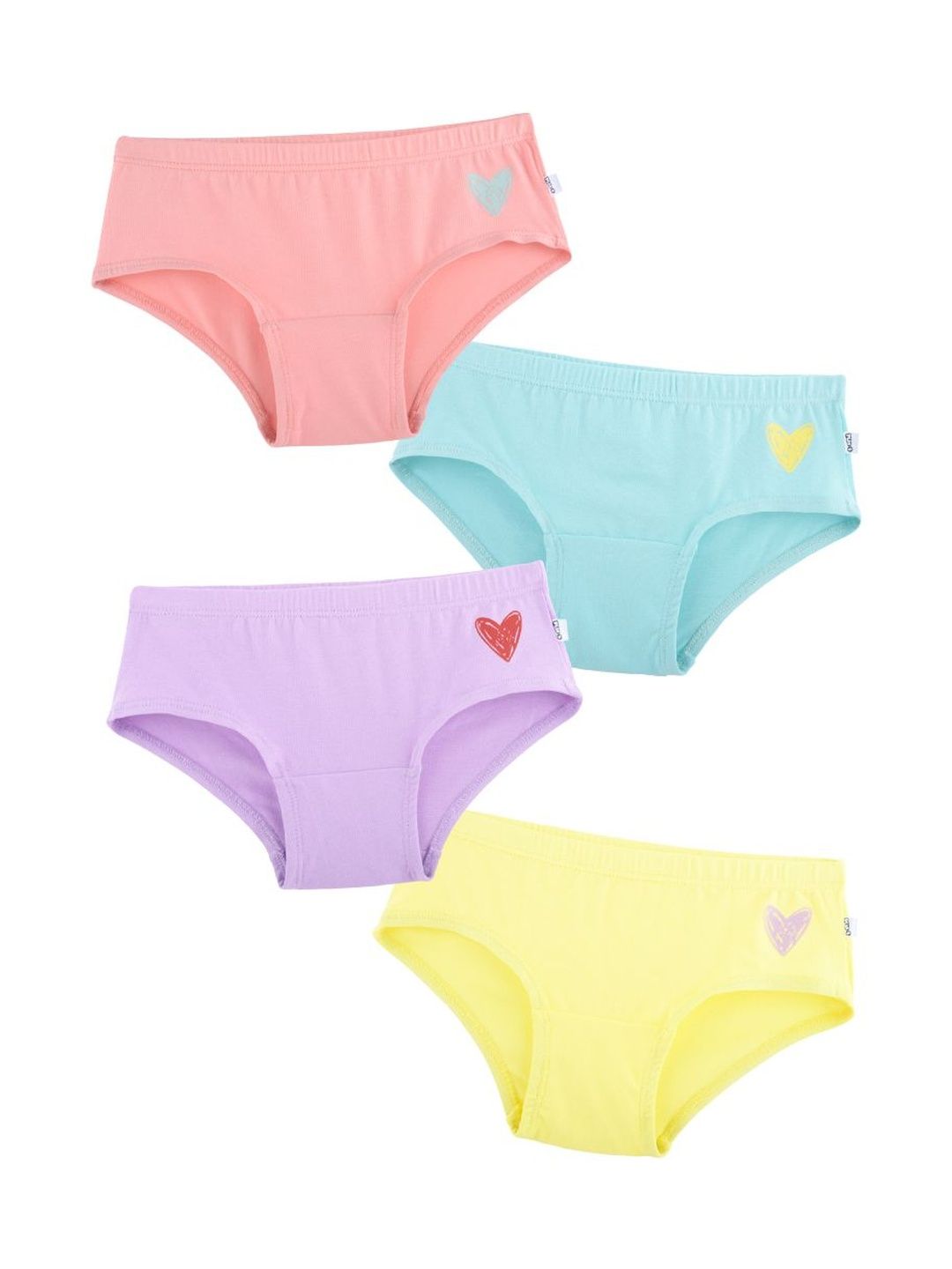 You Got Plan B Girls Pack of 4 Printed Mid-Rise Hipster Briefs-picture-19
