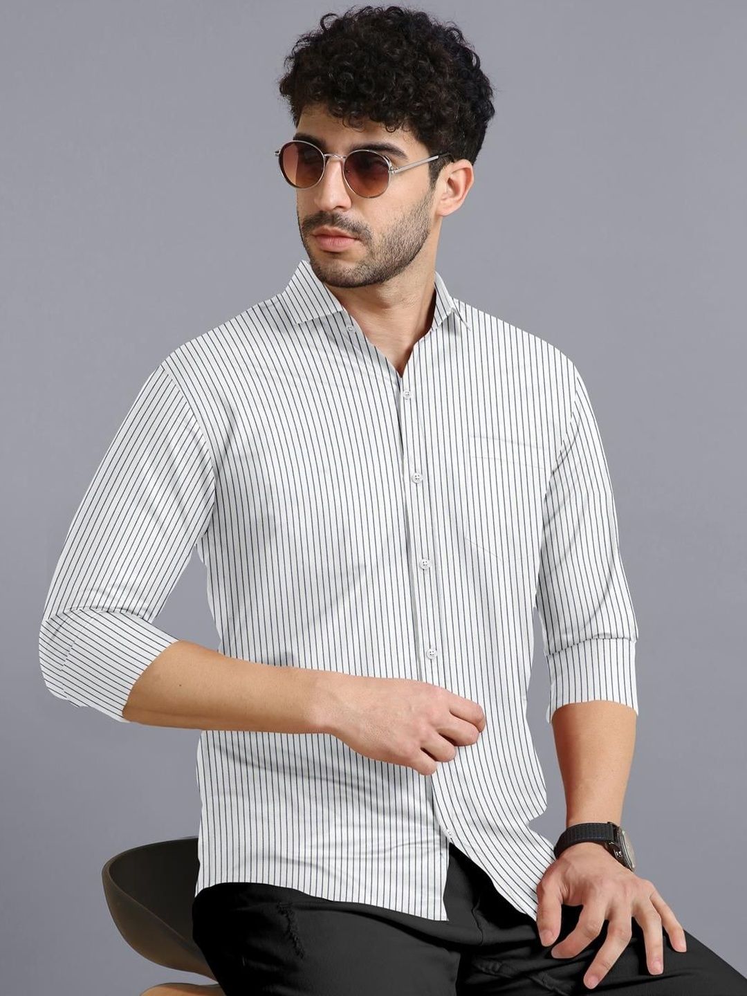 VTEXX Men Standard Striped Casual Shirt-picture-24