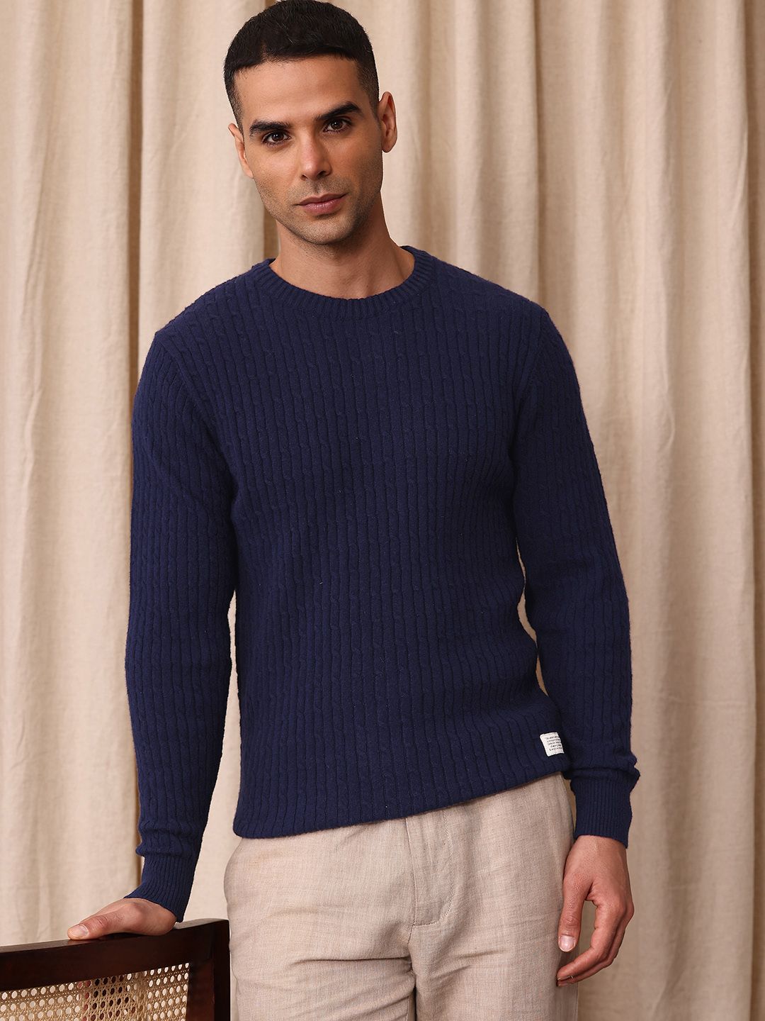 Mr Bowerbird Tailored Fit Cable Knit Pullover Sweater-picture-33