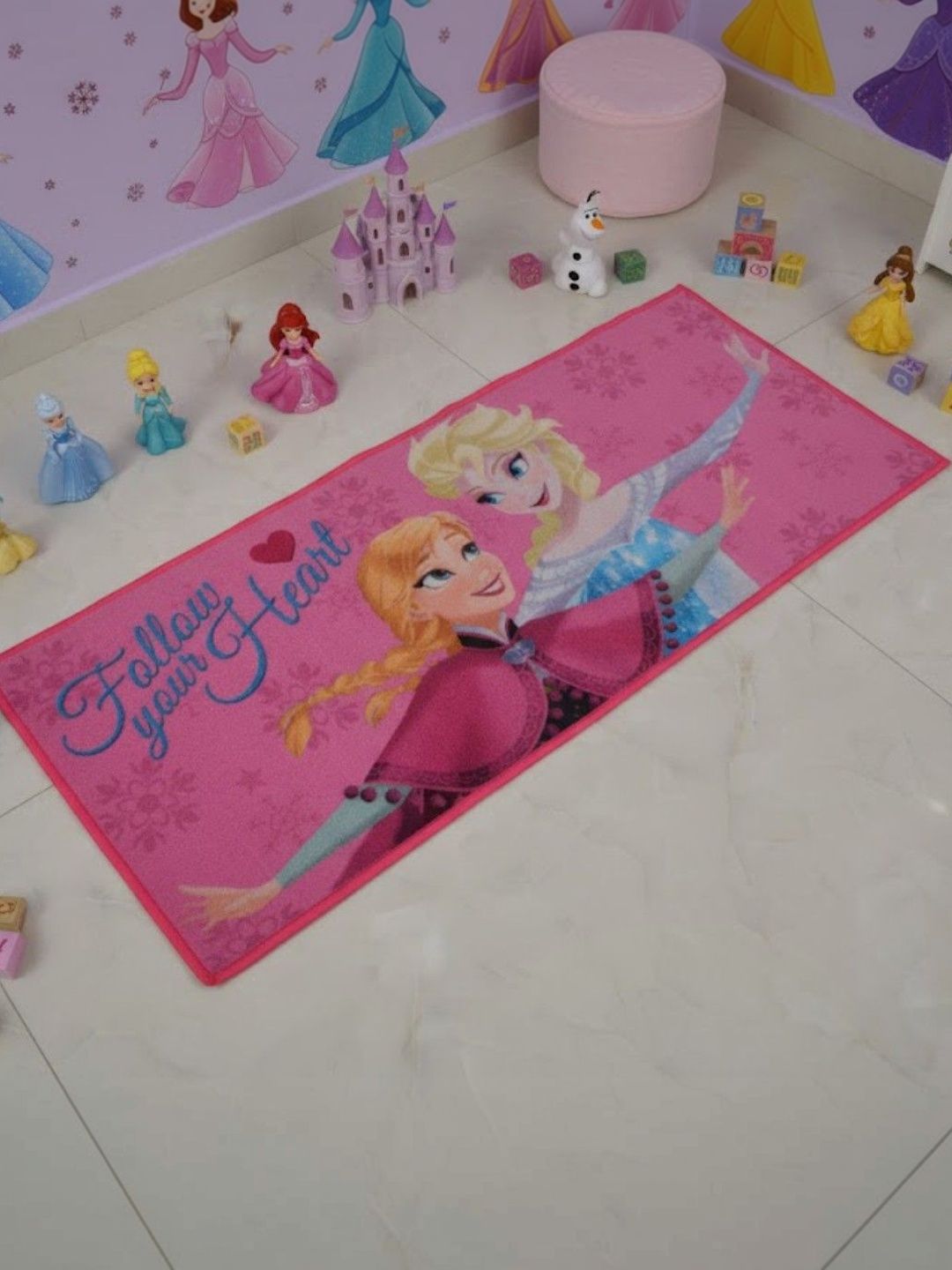 Athom Living Multicoloured Cartoon Characters Anti-Skid Nylon Carpet