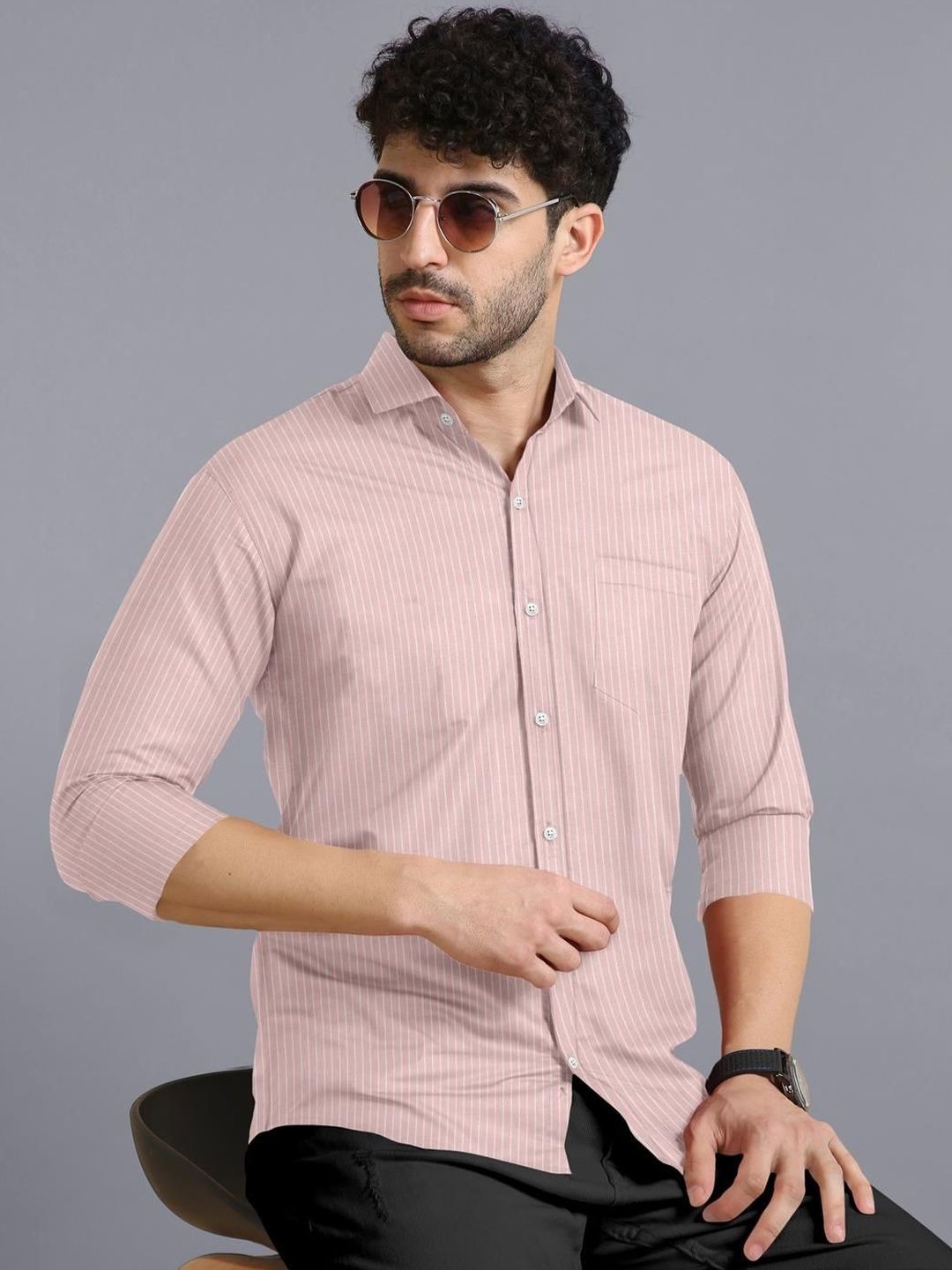 VTEXX Men Standard Striped Casual Shirt-picture-34