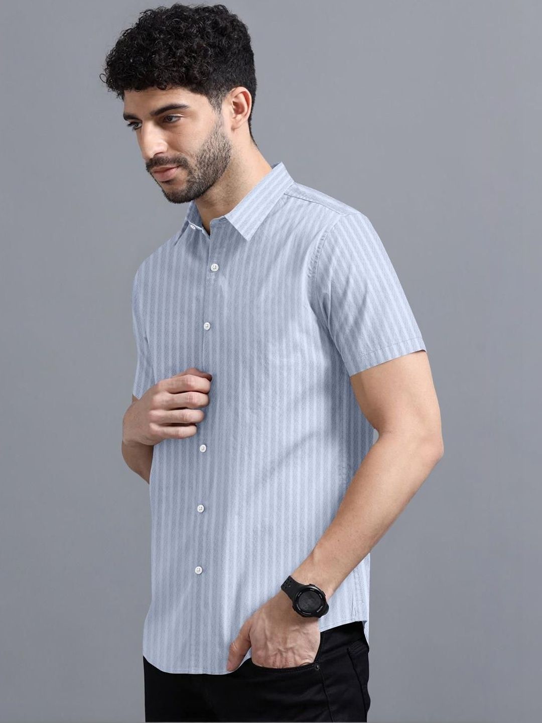 VTEXX Men Standard Striped Casual Shirt-picture-41