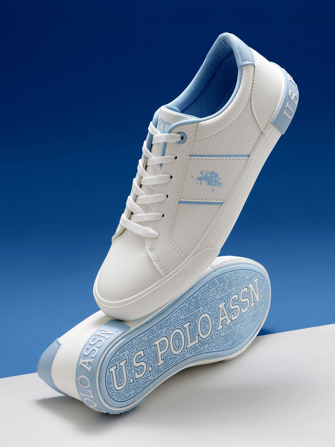 U.S. Polo Assn. Women Women Perforations PU Sneakers-picture-39