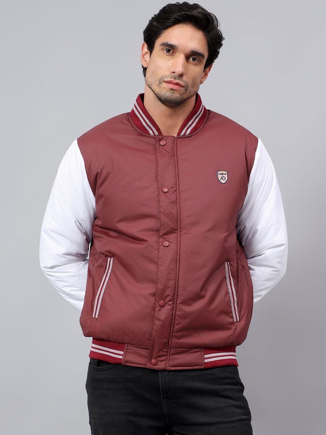 Mast & Harbour Men Colourblocked Lightweight Bomber Jacket-picture-22
