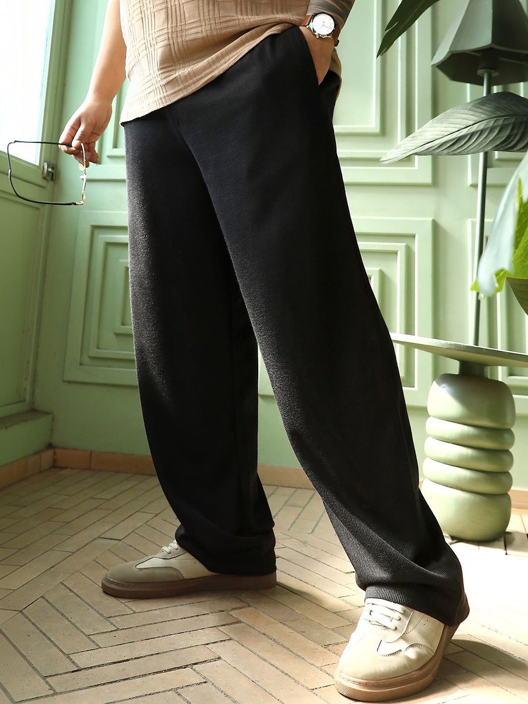 Instafab Plus Men Comfort Easy Wash Trousers-picture-37