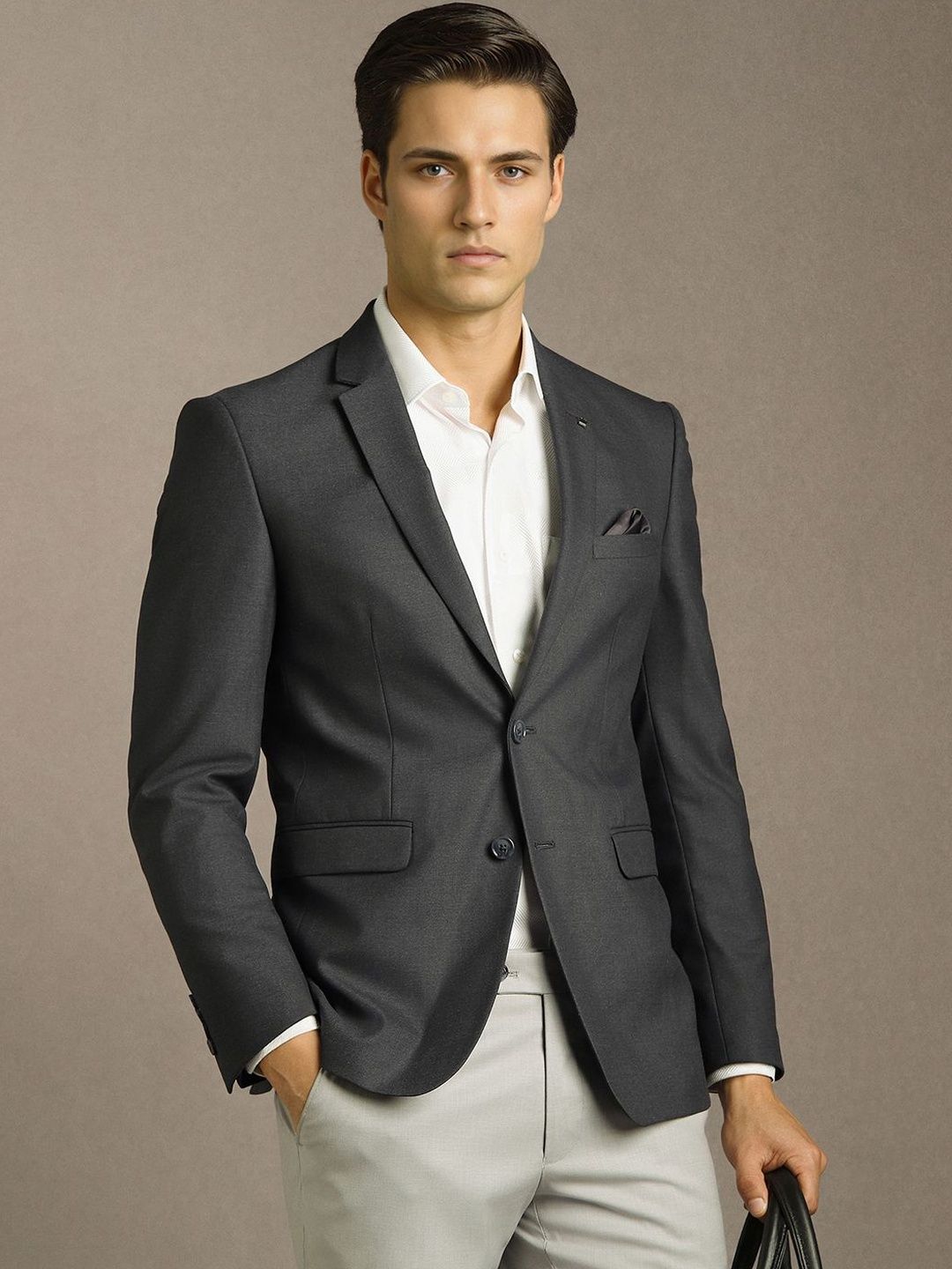 Louis Philippe Textured Slim Fit Single-Breasted Blazer-picture-37