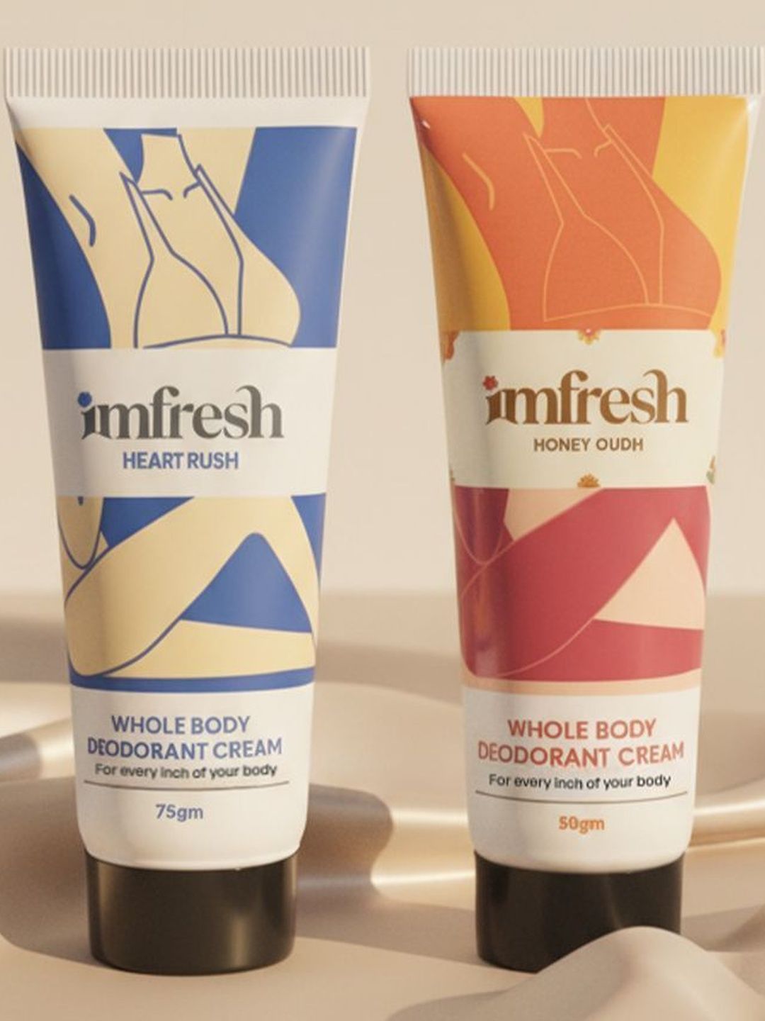 imfresh Set Of 2 Heart Rush & Honey Oud Whole Body Deodorant Cream - 75 g & 50 g-image-42