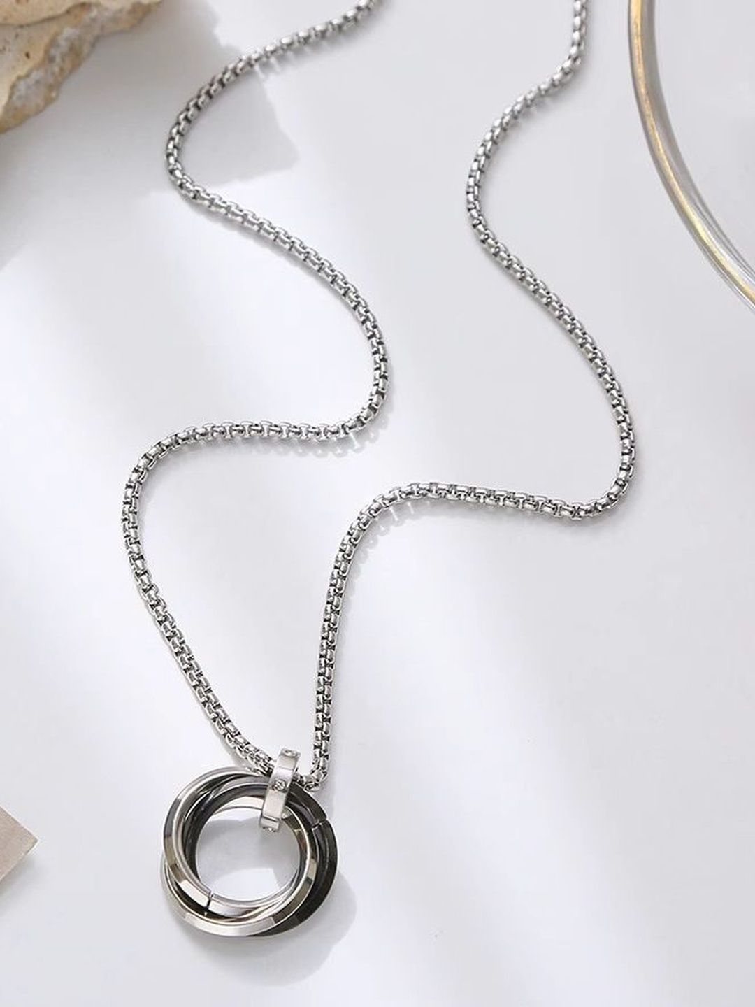 Roadster Silver-Plated Circular Pendants with Chains-picture-35