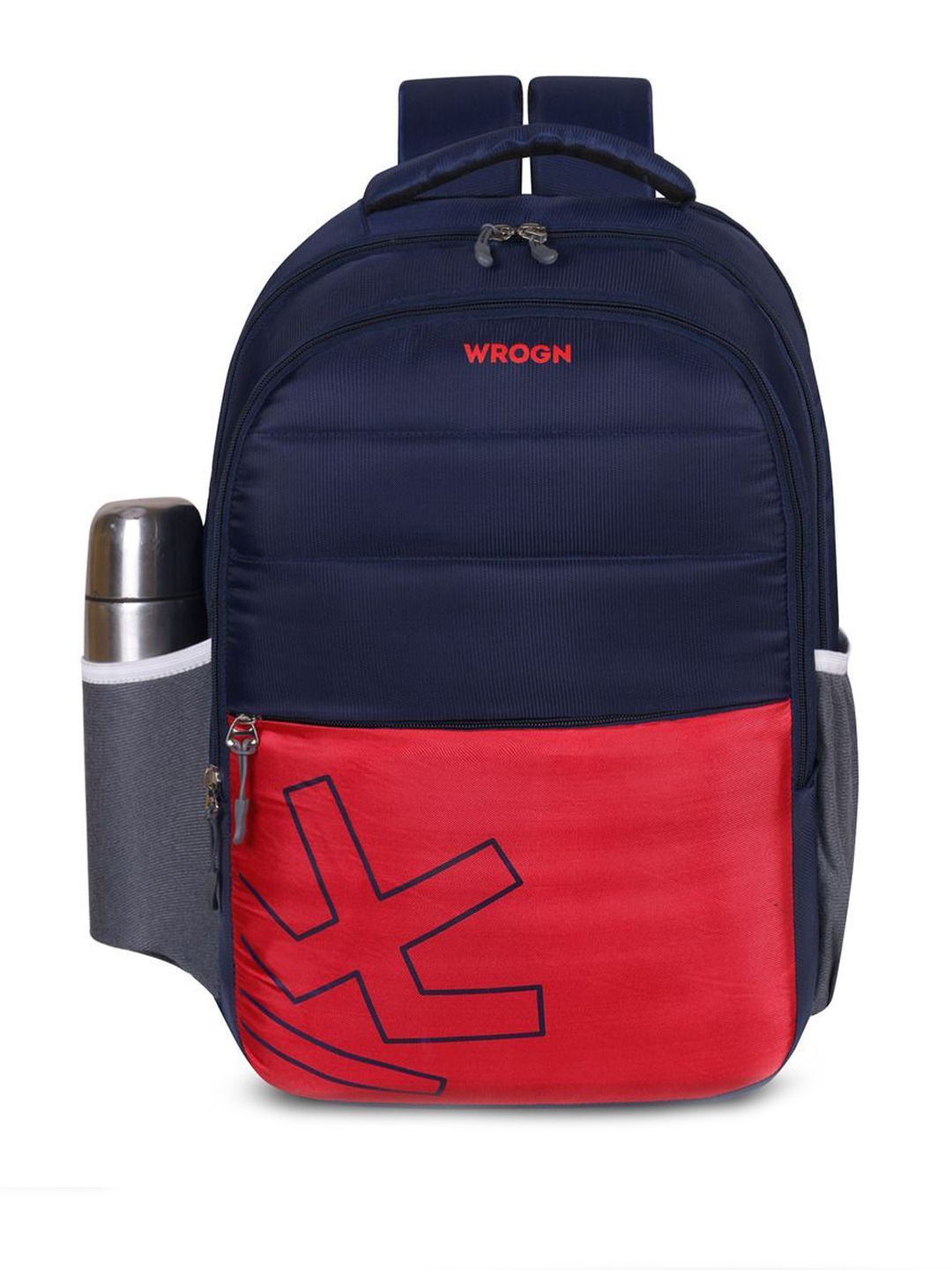 WROGN Unisex Colourblocked Large Laptop Backpack with Zip Closure-picture-36