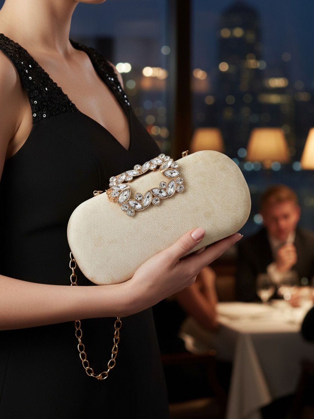 FOR THE BEAUTIFUL YOU Women Shoulder Strap Embellished Box Clutch-picture-26
