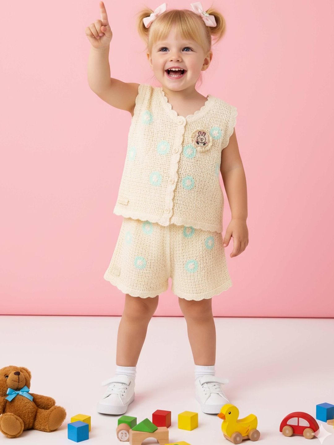 Babys Day Girls Printed T-shirt with Shorts-picture-35