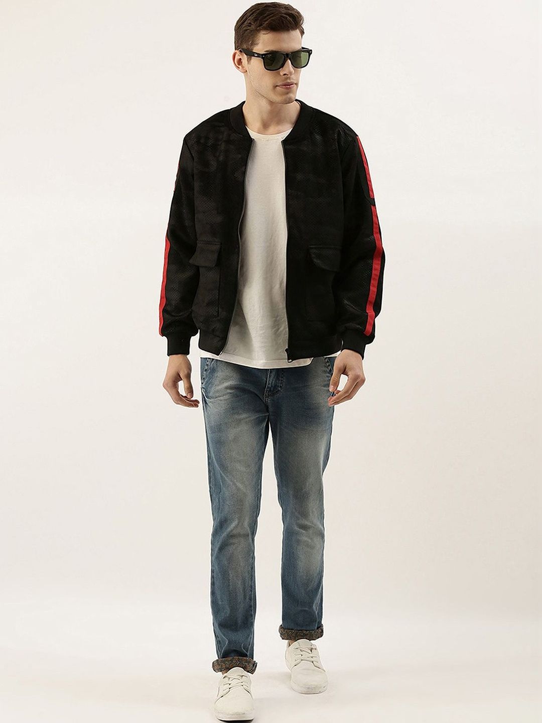 cahoot Campus Sutra Men Colourblocked Lightweight Bomber Jacket-picture-15