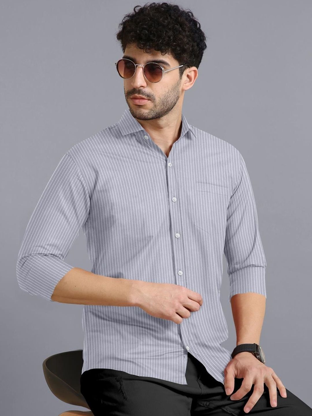 VTEXX Men Standard Striped Casual Shirt-picture-37