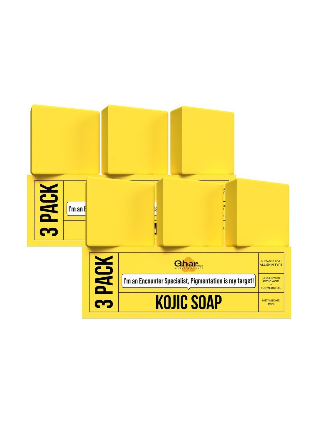GHAR SOAPS Set Of 6 Kojic Acid 2% Soap with Niacinamide - 100 g each-picture-44