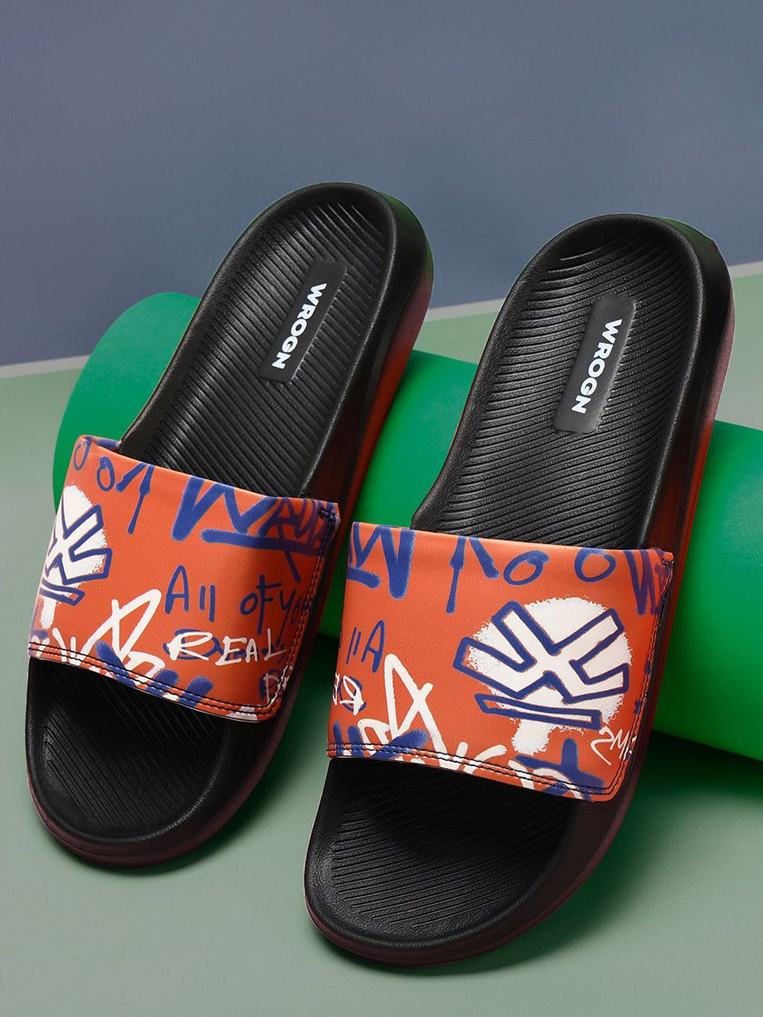 WROGN Men Printed Sliders-picture-43