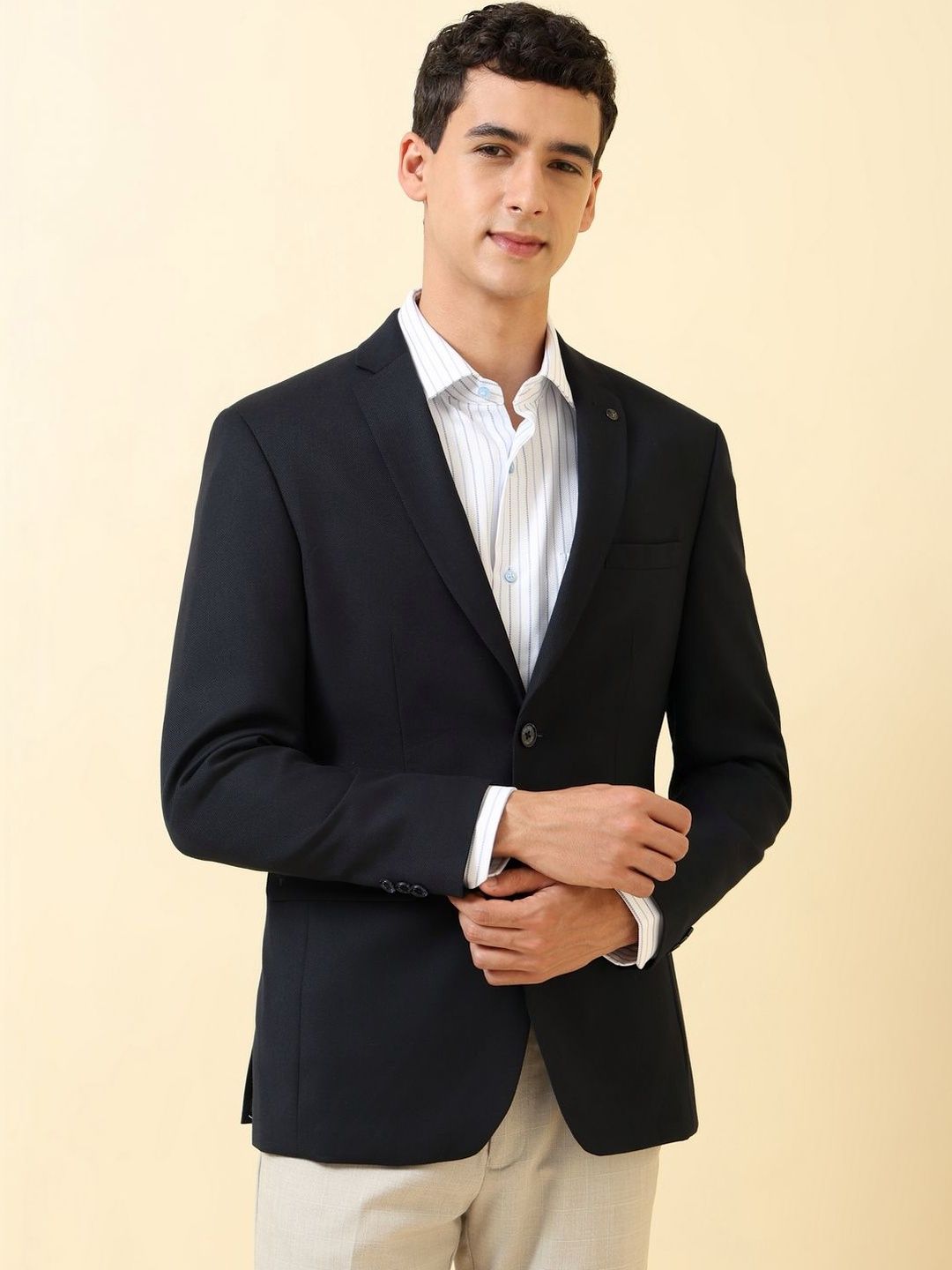 Allen Solly Single-Breasted Slim Fit Blazer-picture-41