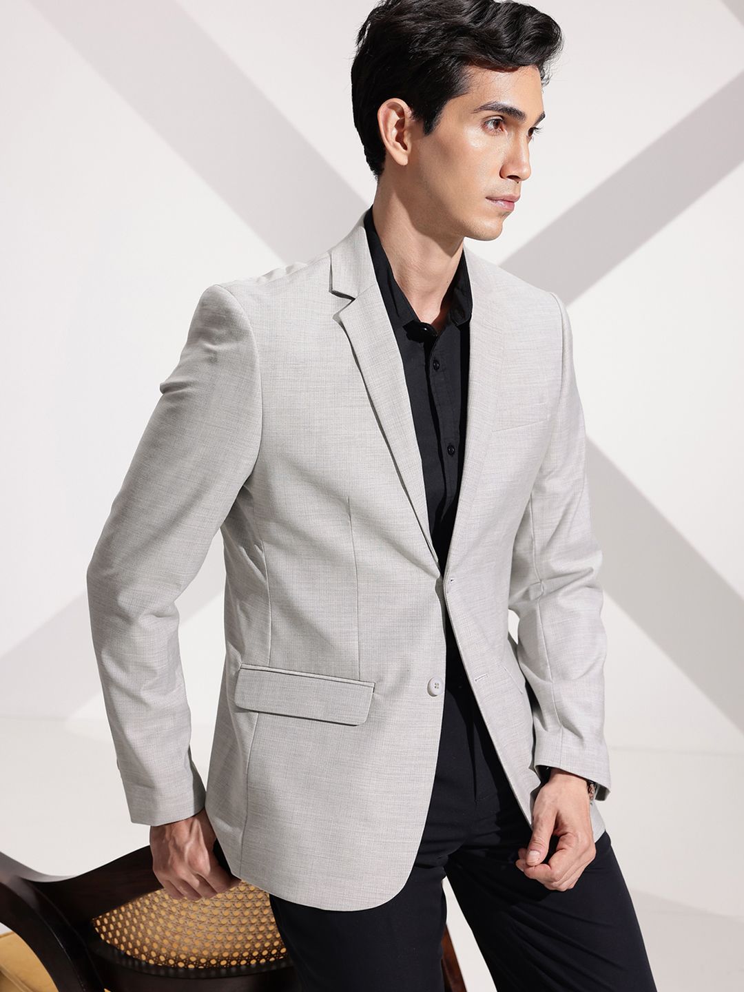INVICTUS Slim Fit Notched Lapel Double Breasted Formal Blazer-picture-38