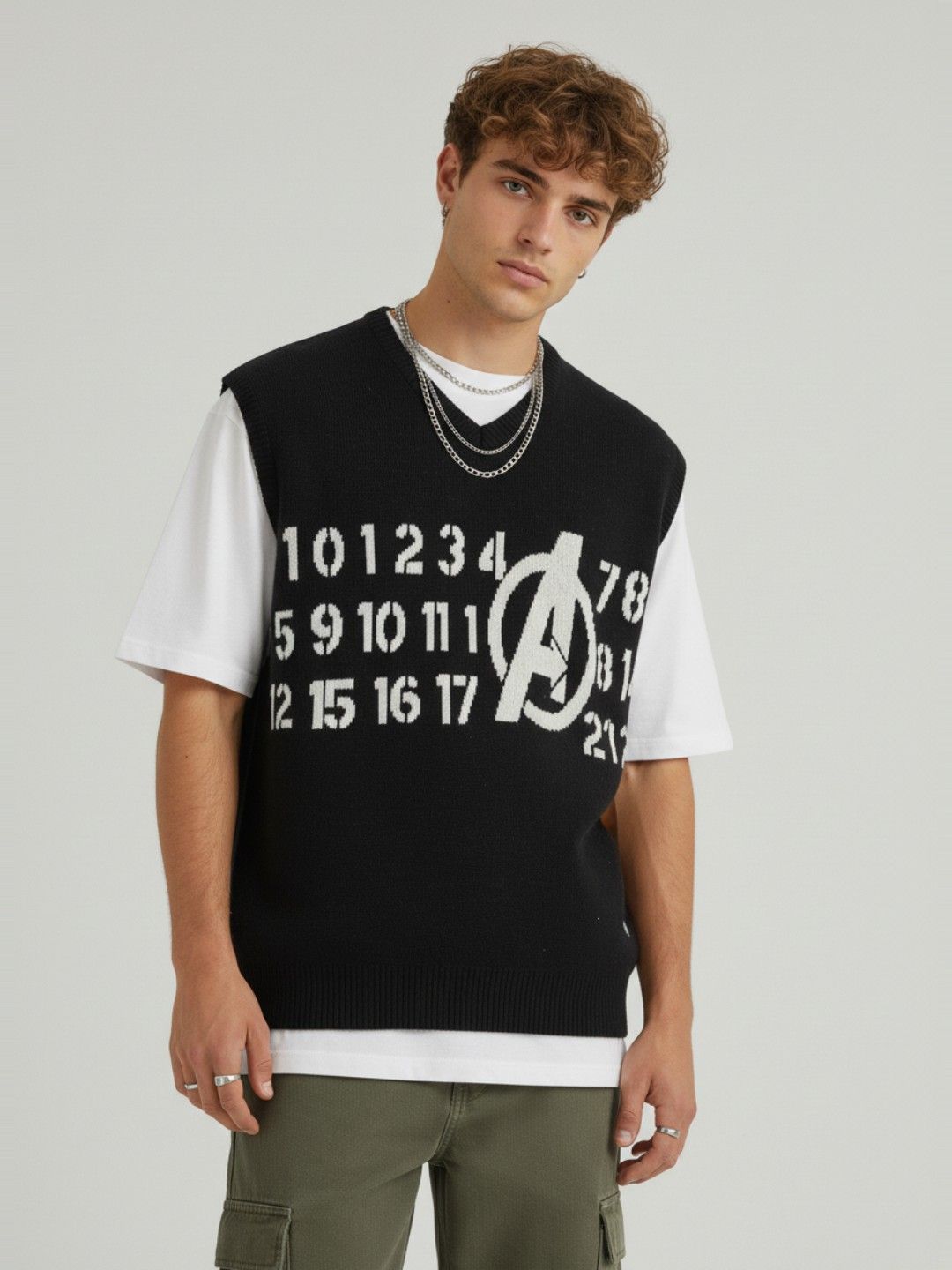 glitchez Marvel Avengers Design Sweater Vest