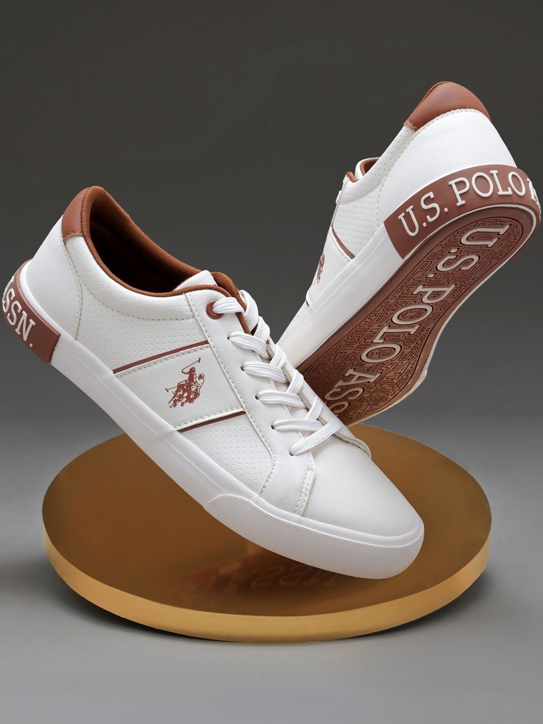 U.S. Polo Assn. Women Women Perforations PU Sneakers-picture-30