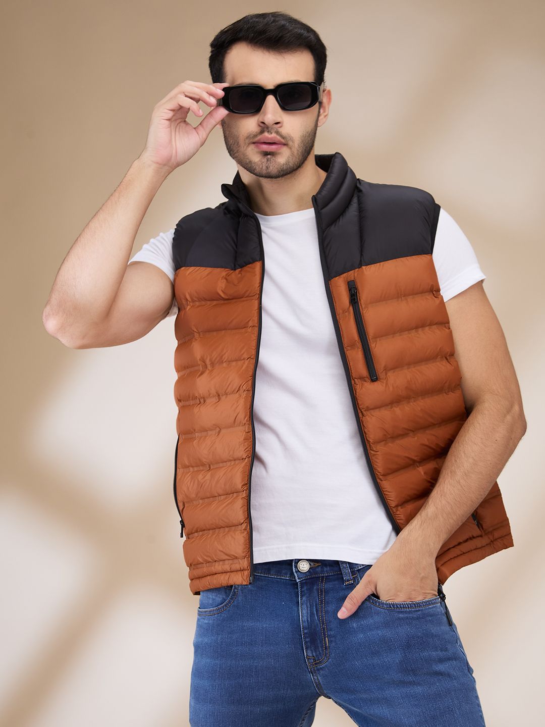 ColorPlus Colourblocked Padded Gilet Jacket-picture-41