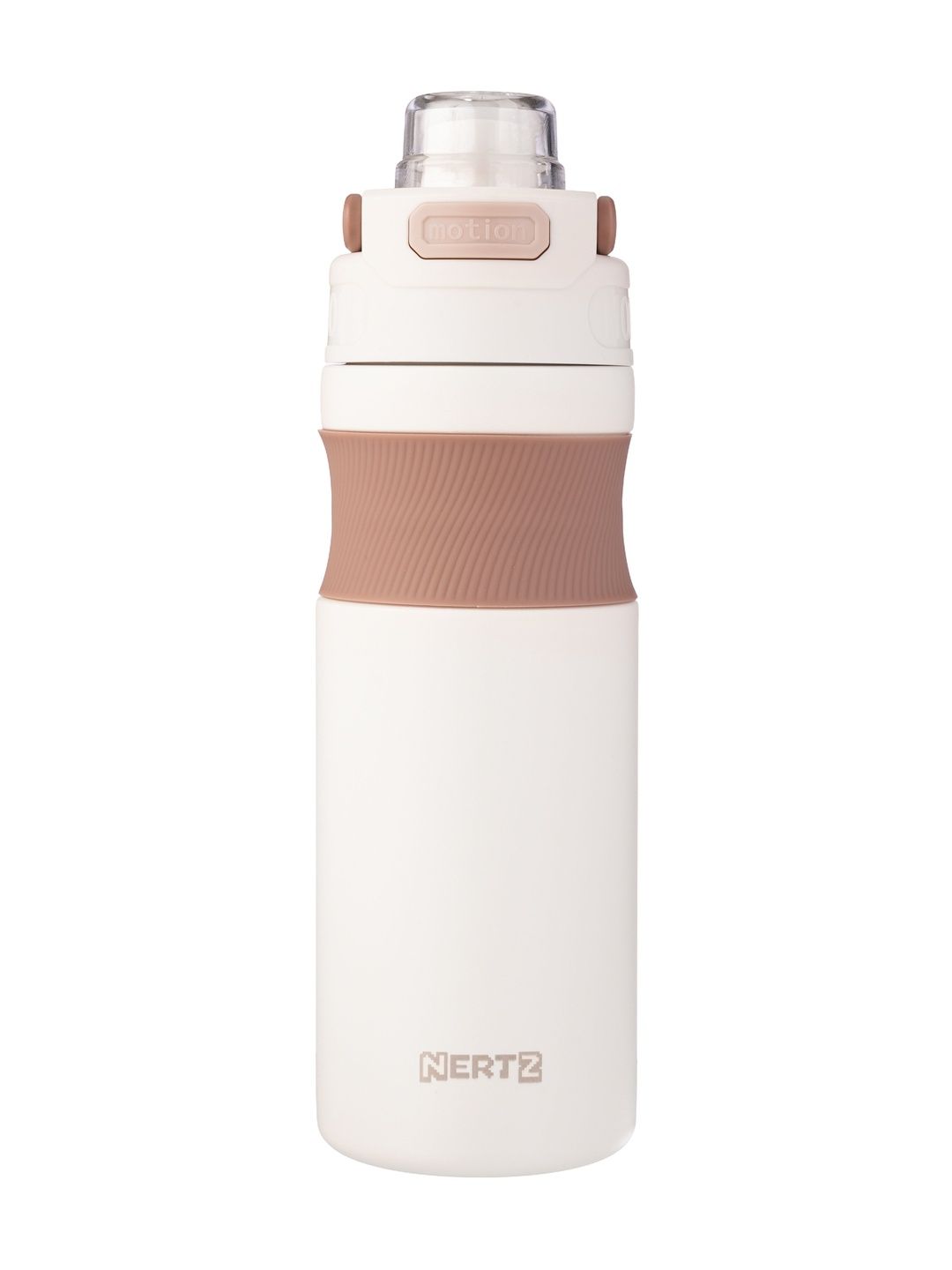 Nertz Lifestyle White & Brown Single Stainless Steel Solid Double Wall Vacuum Water Bottle-picture-20