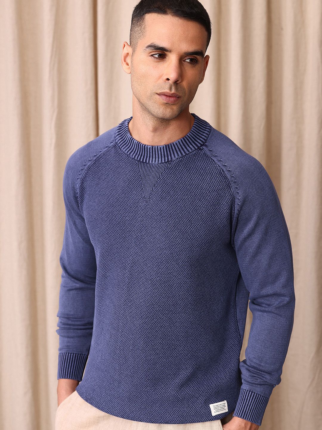 Mr Bowerbird Self Design Raglan Sleeves Pure Cotton Pullover-picture-32