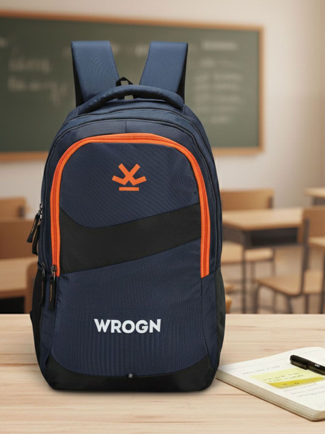 WROGN Unisex Brand Logo Backpack with Compression Straps-picture-38