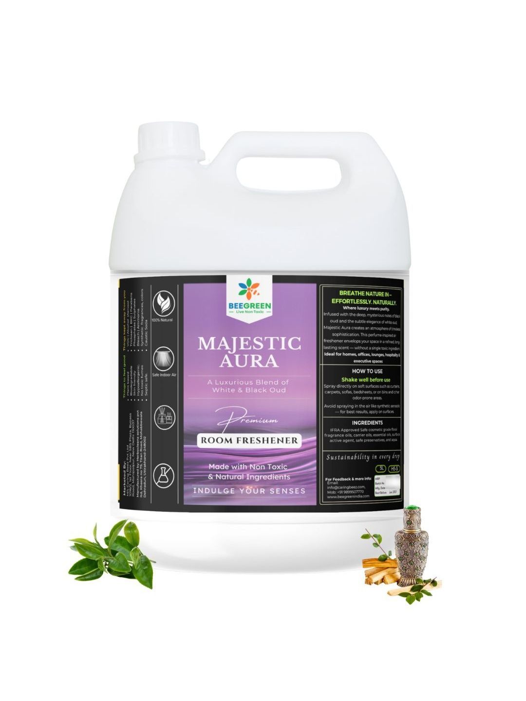 BeeGreen Purple Majestic Aura Natural Room Freshener - 5 L-picture-30