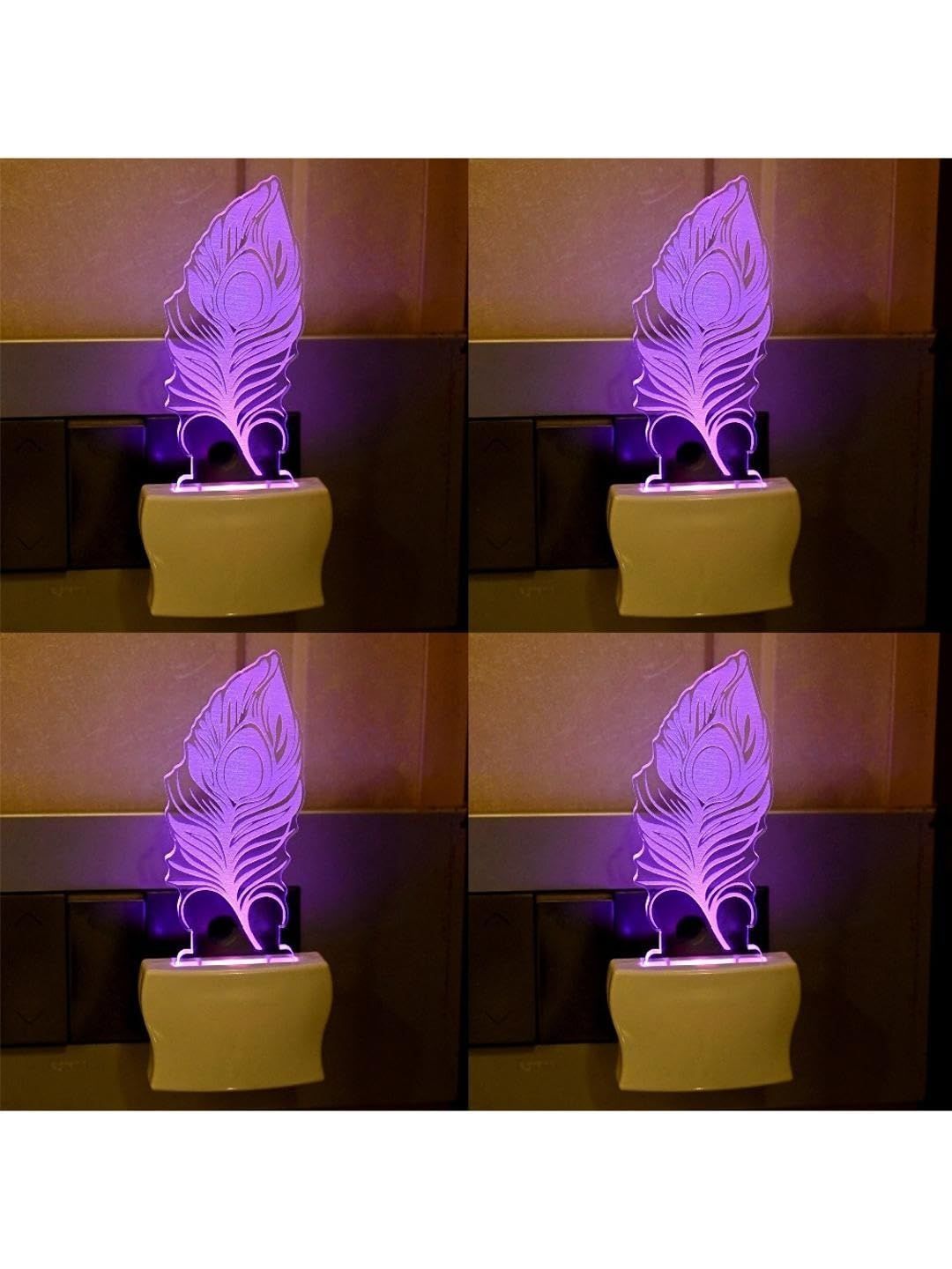 1ST TIME 4-Pcs White 3D Illusion Self Color Changing Night Lamp-picture-23