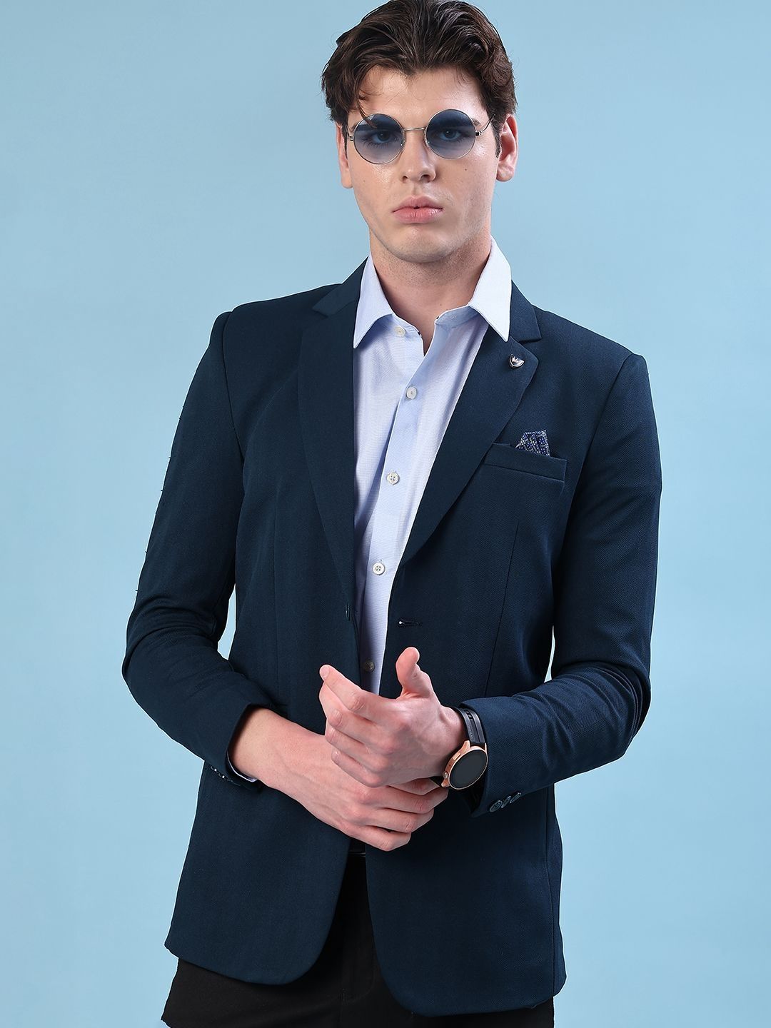 V-Mart Notched Lapel Single-Breasted Blazer-picture-24
