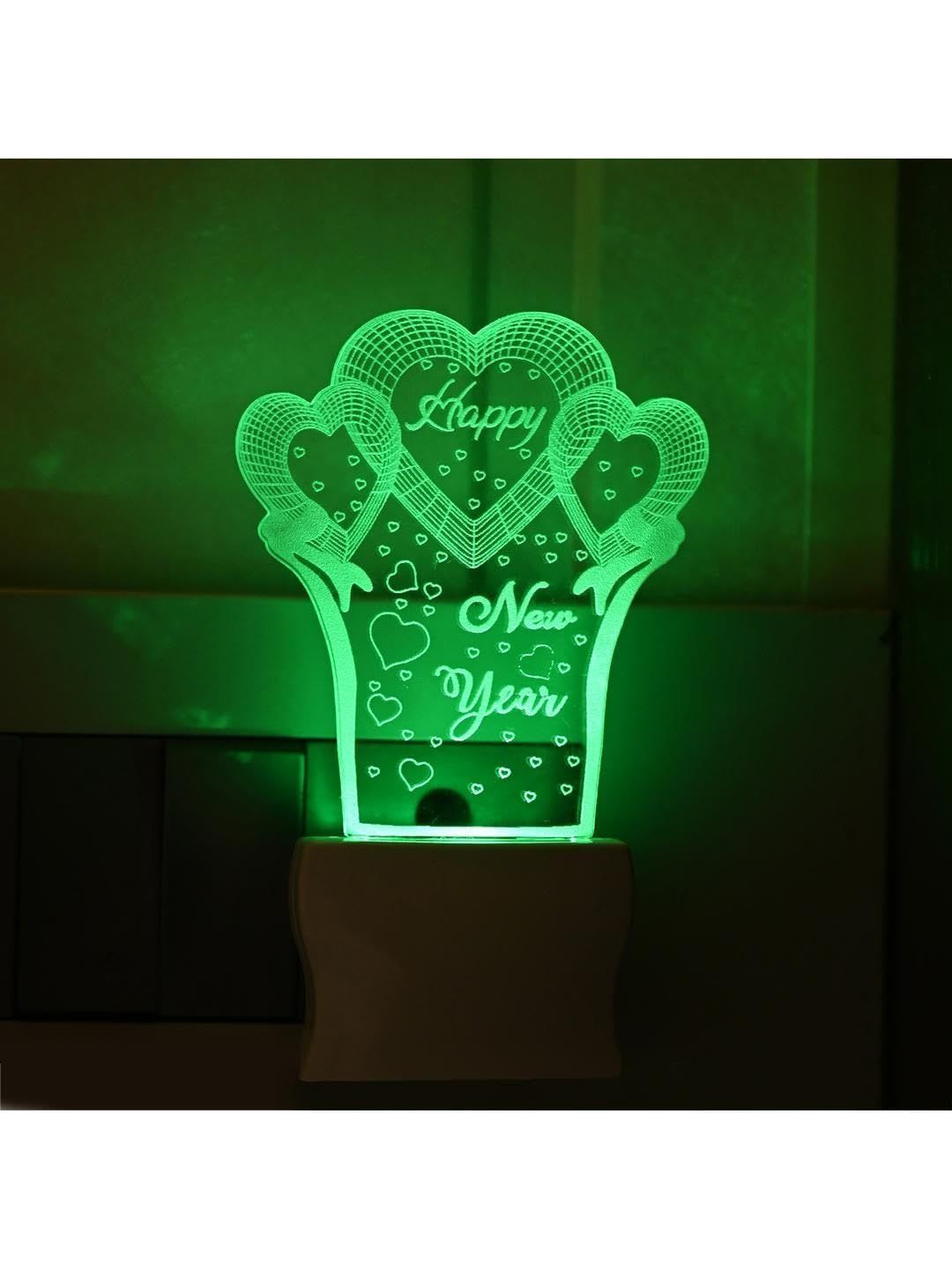 1ST TIME Red & Green Printed Acrylic Contemporary Abstract Shaped Shaped Wall Lamp-image-45