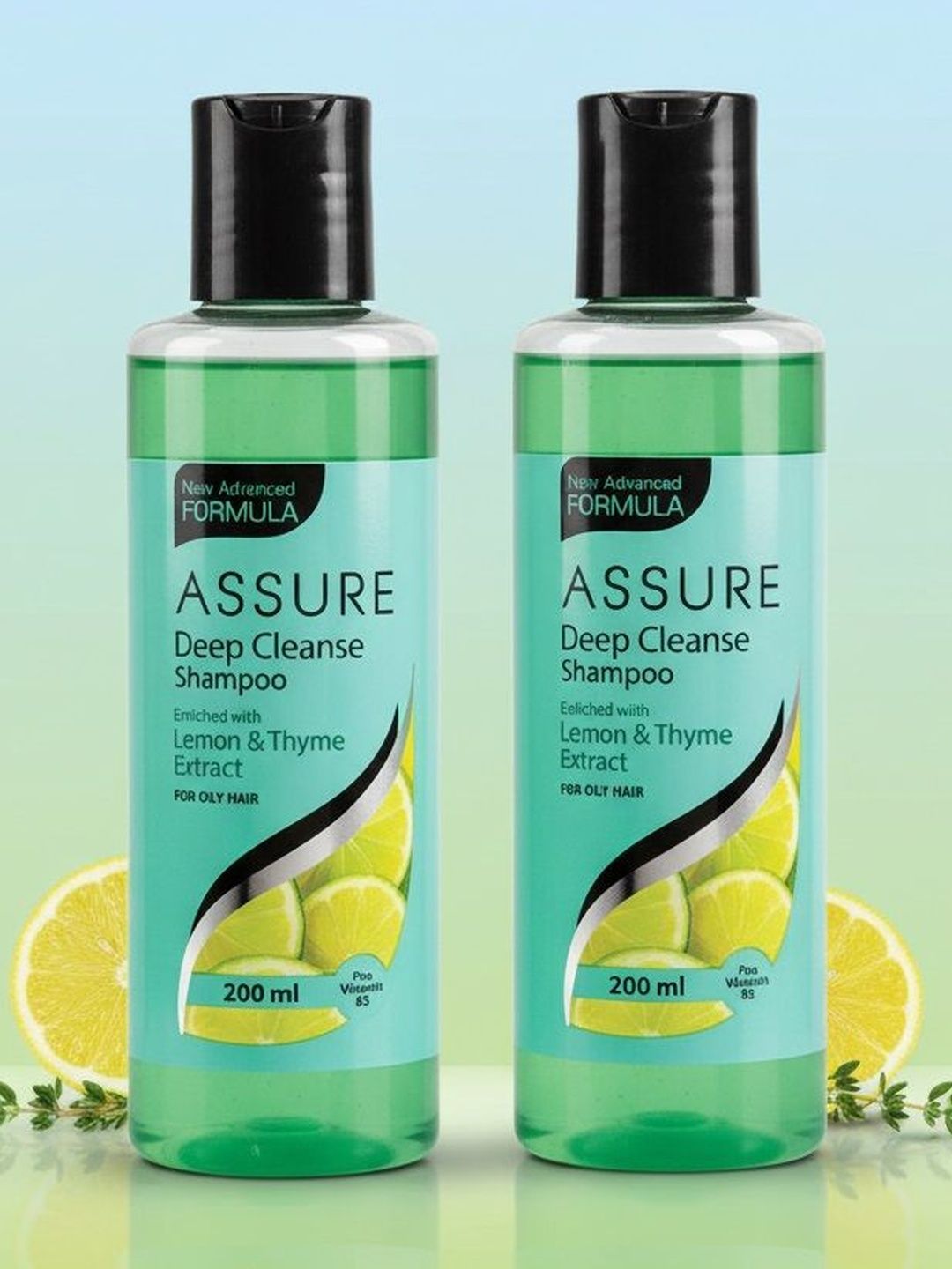 Vestige Set Of 2 Assure Deep Cleanse Shampoo With Lemon - 200 ml Each-image-40