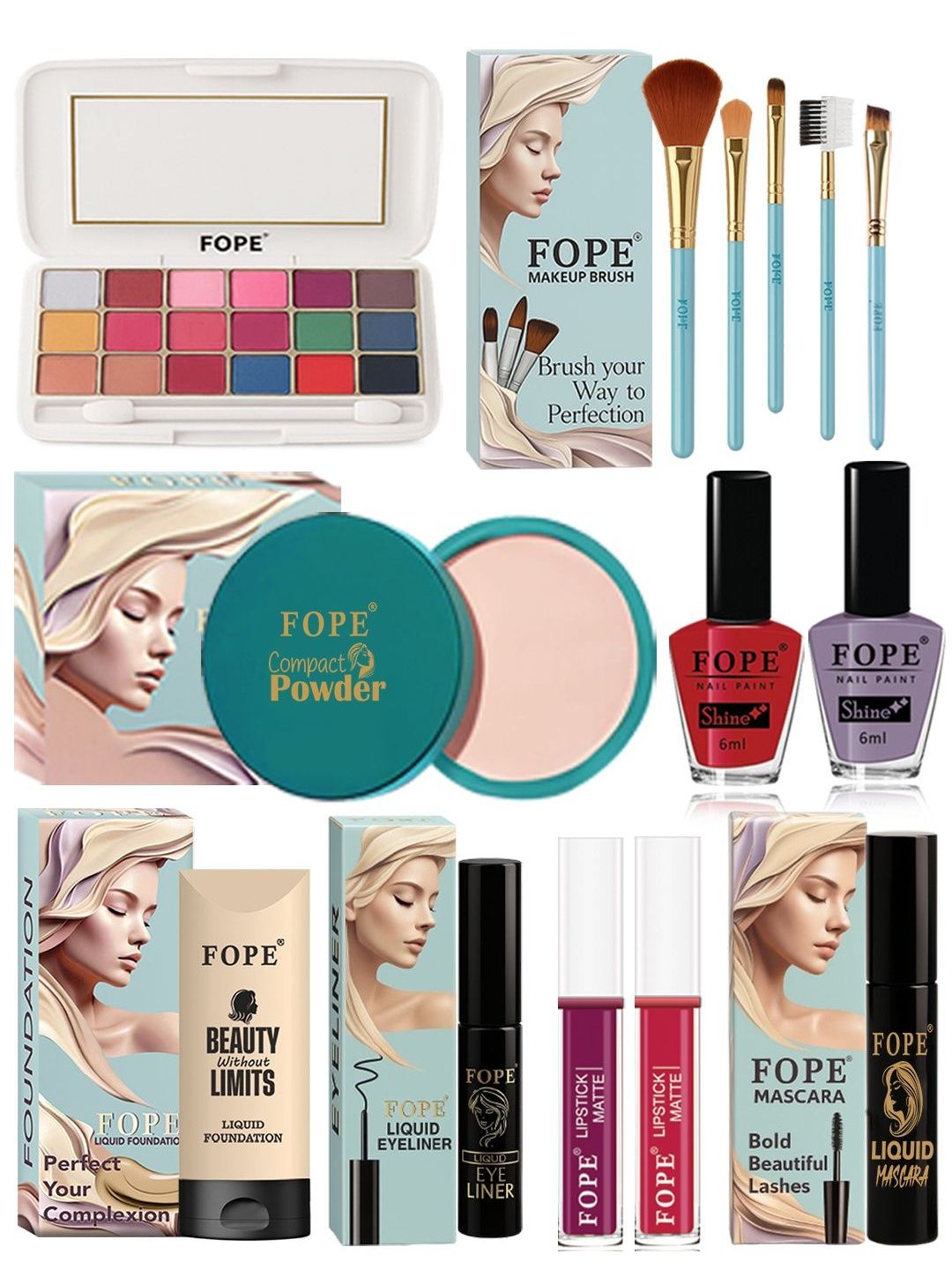 FOPE Set Of 14 Bridal Beauty Glow Makeup Kit-image-1