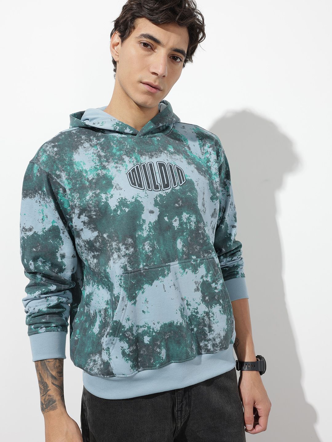 The Roadster Life Co. Abstract Printed Hooded Sweatshirt-picture-32