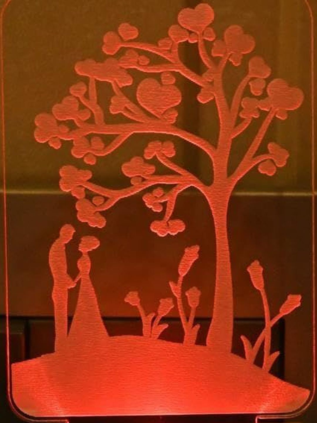 1ST TIME Red & Red Printed Acrylic Rectangle Shaped Wall Lamp-picture-23