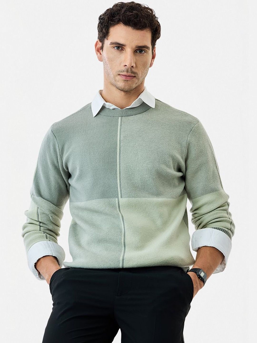 Snitch Men Colourblocked Pullover-picture-21