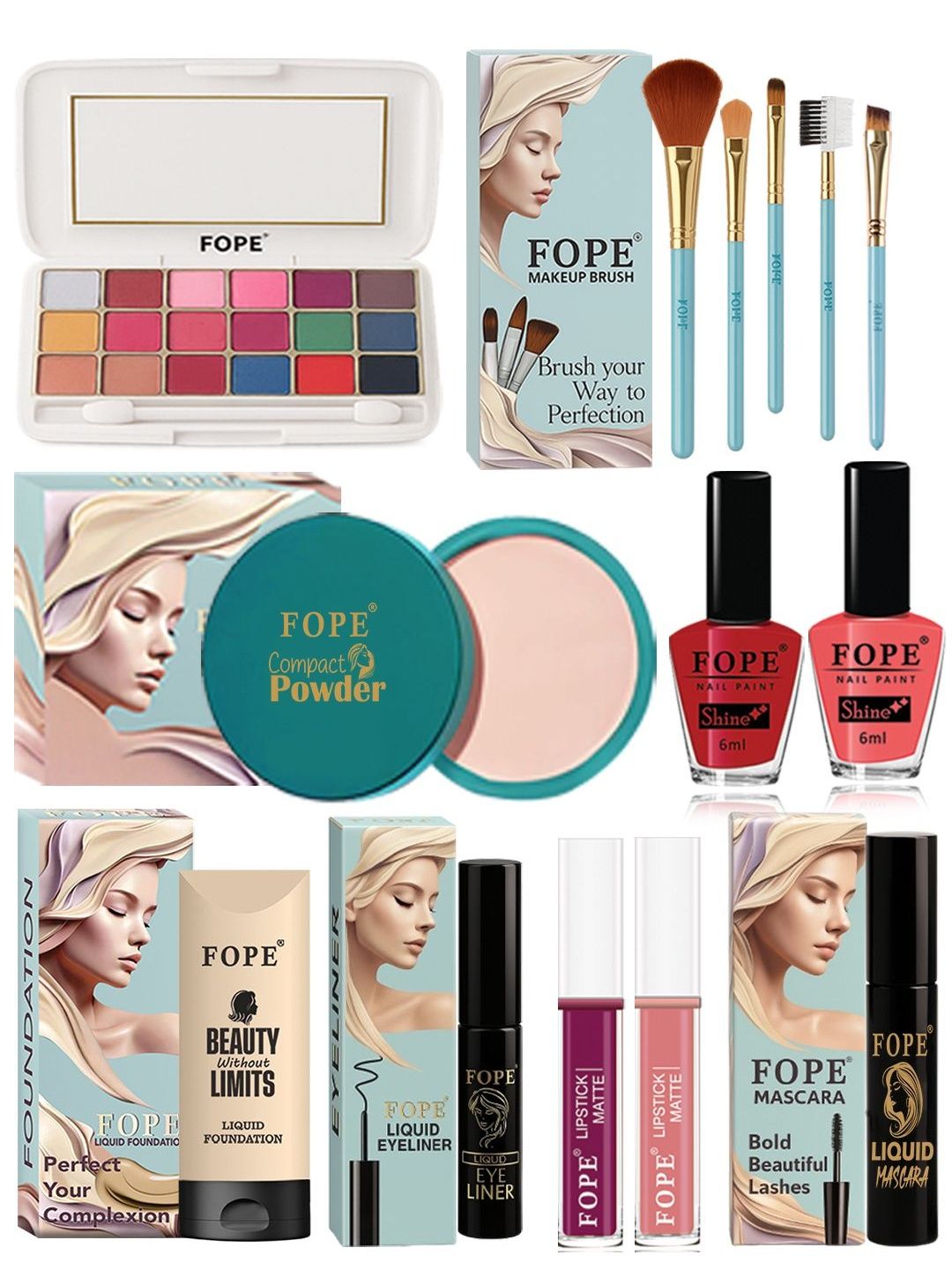 FOPE Set Of 14 Bridal Look Beauty Gift Combo-image-6