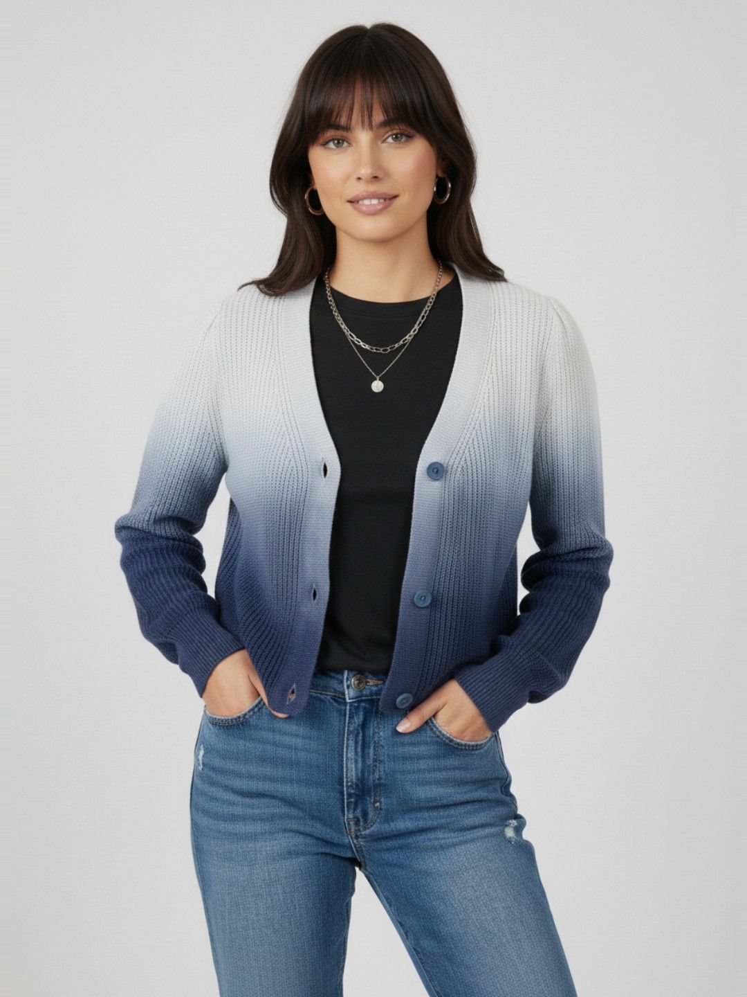glitchez Ombre Self Design Oversized Cardigan-picture-35