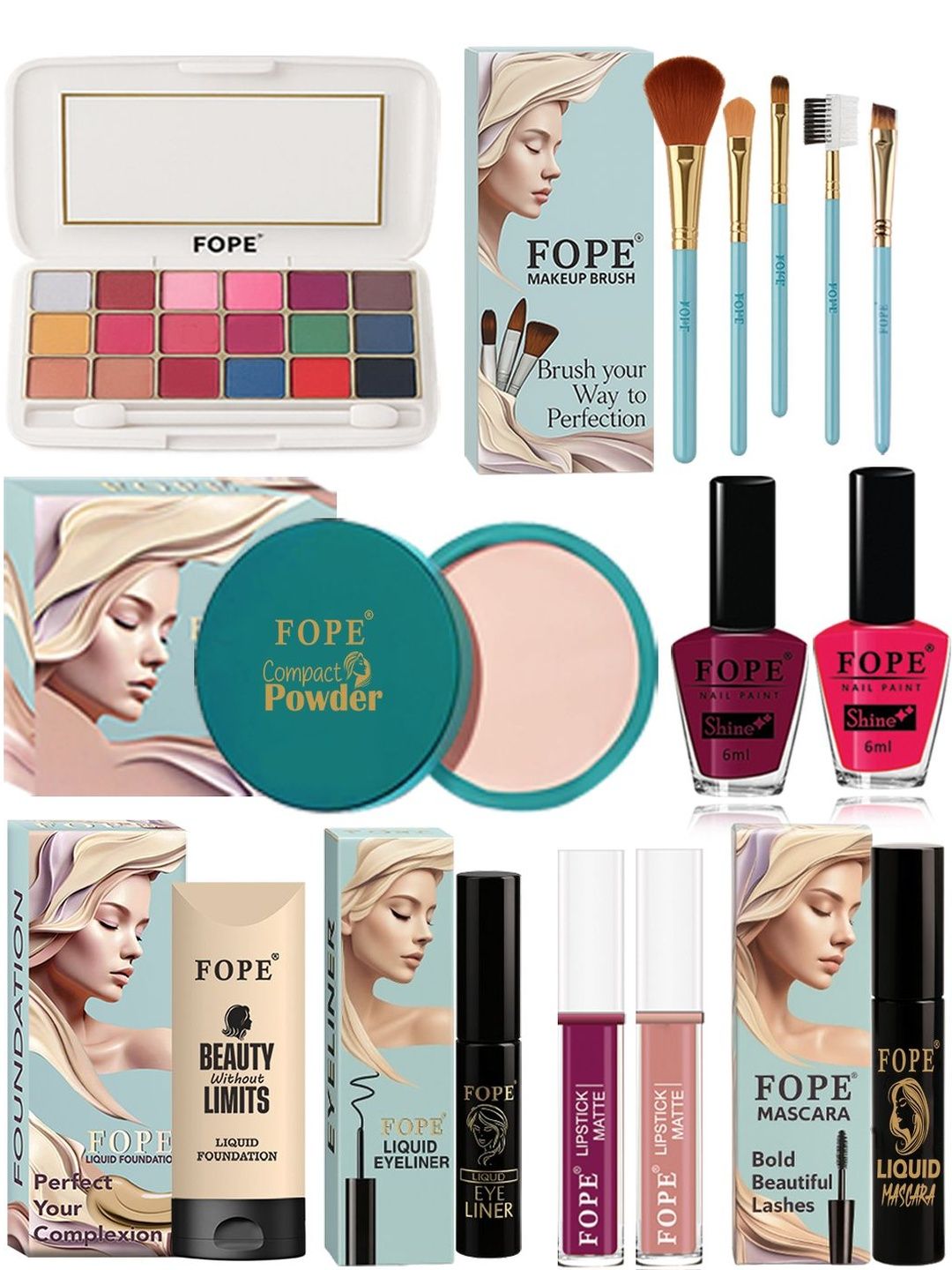 FOPE Set Of 14 Bridal Essential Makeup Combo Kit-image-15