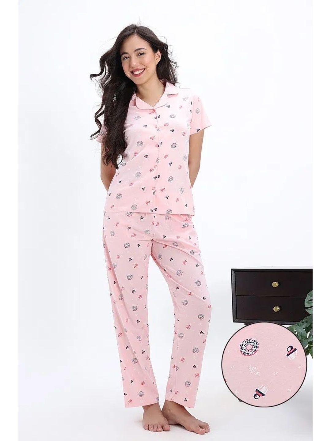 Zivame Women Printed Night suit-picture-35