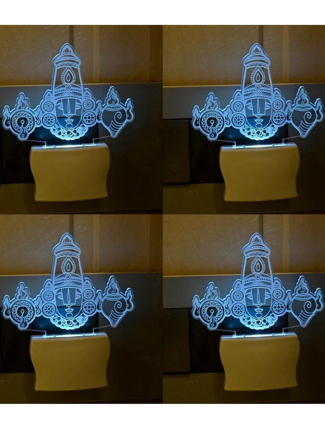 1ST TIME 4-Pcs White 3D Illusion Self Color Changing Night Lamp-picture-13