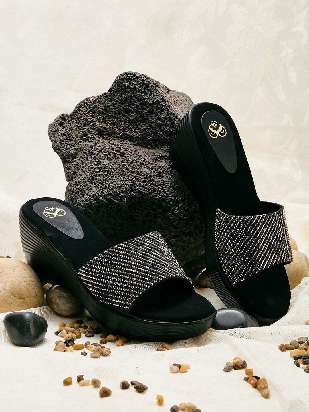 Sole To Soul Embellished Party Wedge Sandals-picture-16