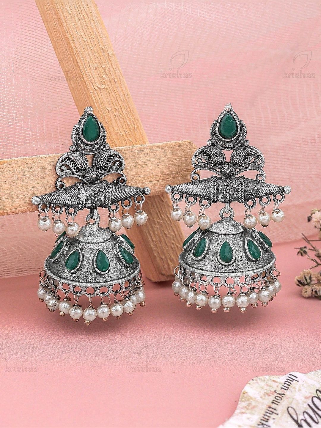Anouk Geometric Jhumkas Earrings-picture-37