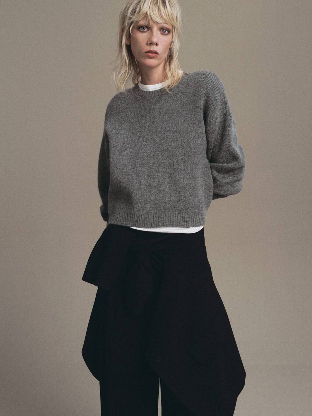MANGO Round Neck Crop Pullover-picture-28