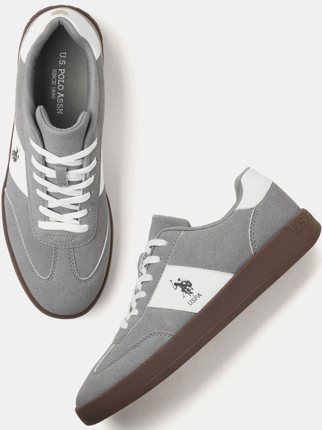 U.S. Polo Assn. Men Colourblocked Suede Sneakers-picture-40