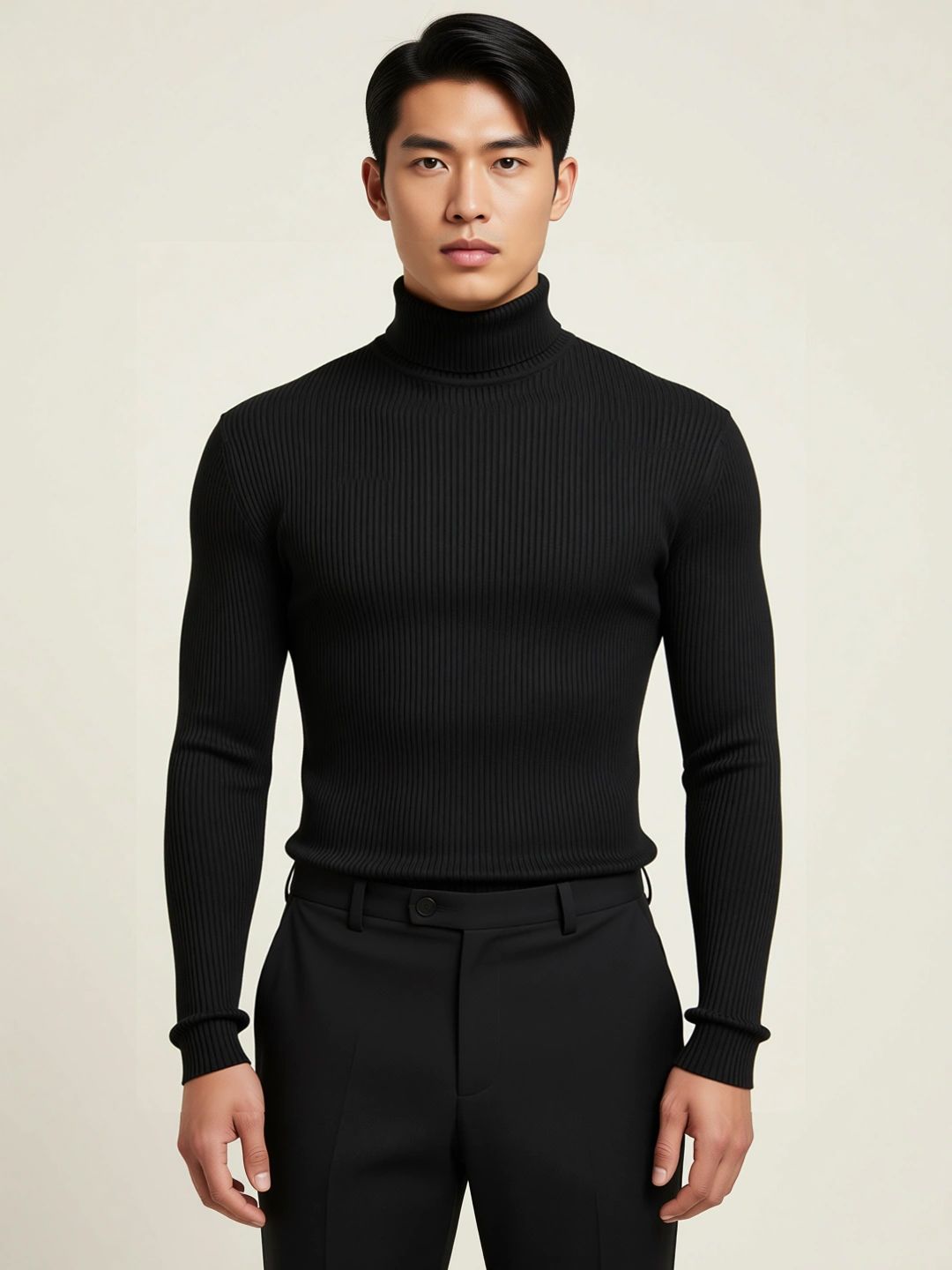 fashlook Men Solid Self Design Ribbed Sweatshirt-picture-37