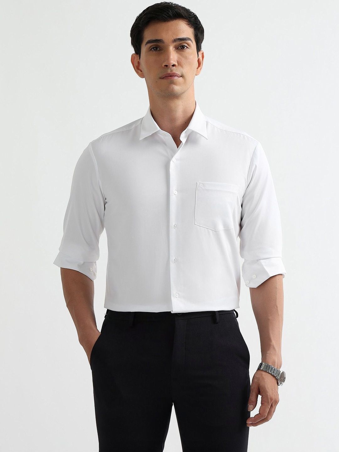 Arrow New York Spread Collar Slim Fit Formal Shirt-picture-17