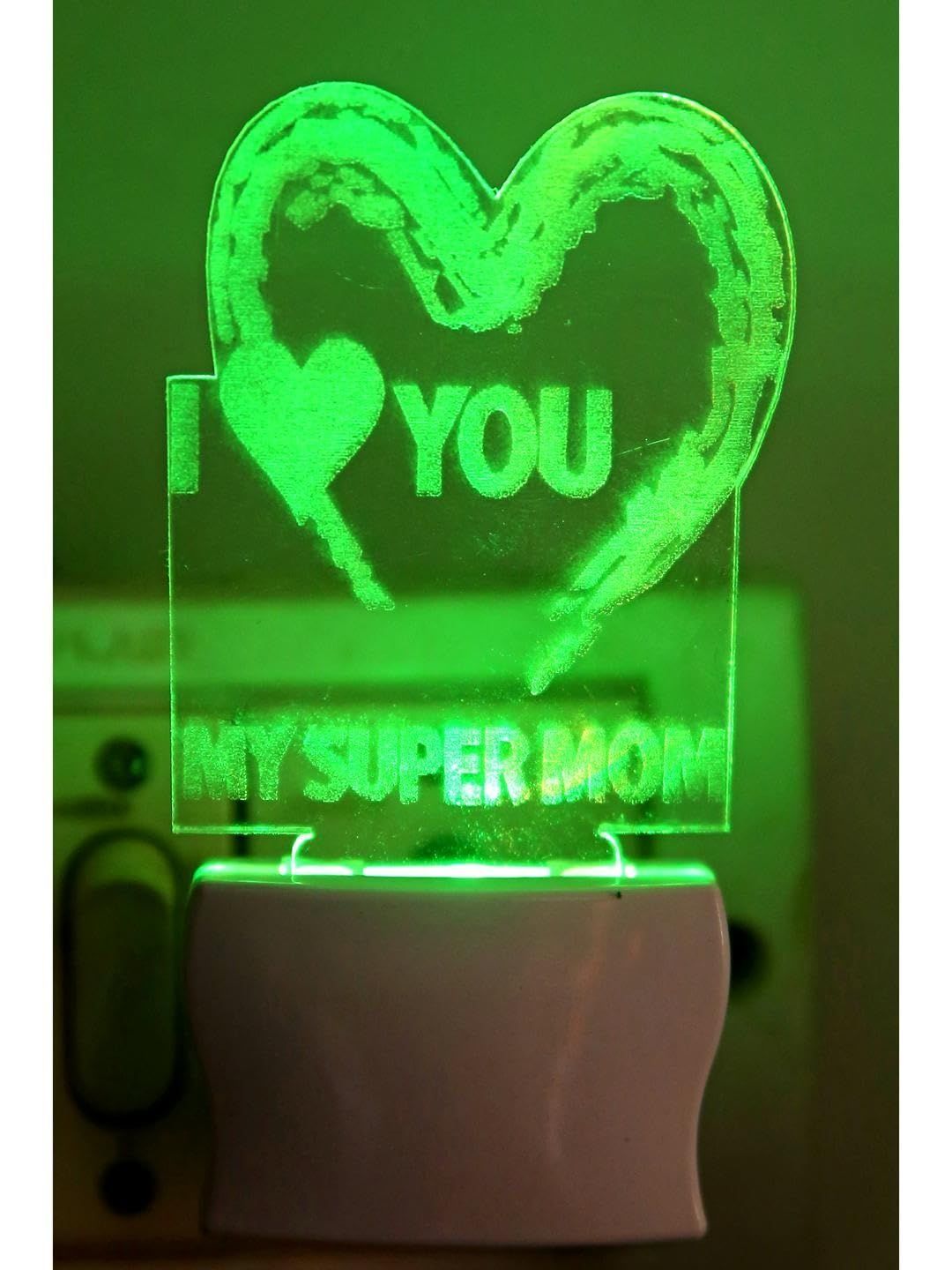 1ST TIME Red & Green Acrylic Abstract Shaped Shaped Wall Lamp-picture-49