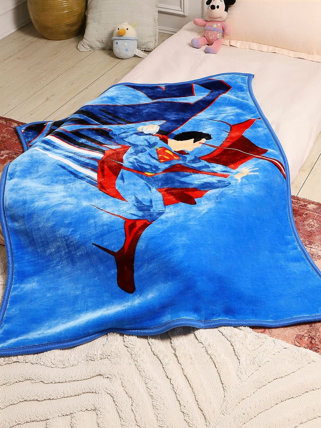 Monte Carlo Blue & Blue Cartoon Characters Blanket-picture-34